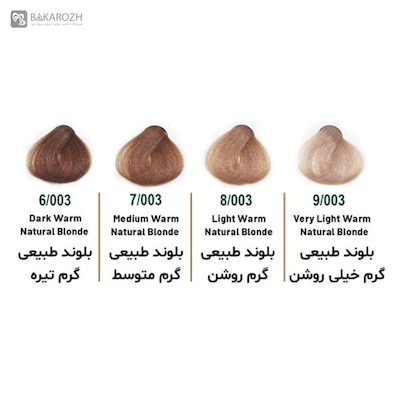 رنگ مو بدون آمونیاک سلوم (Selom Plus) سری طبیعی گرم