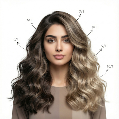 نمایش سری خاکستری رنگ مو ویتاال
