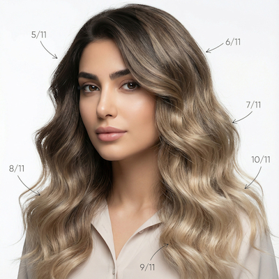 نمایش سری خاکستری قوی رنگ مو ویتاال